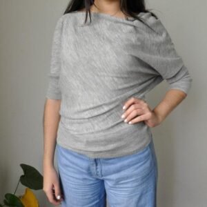 Jersey Manga Murciélago Corte Asimétrico Baby Alpaca